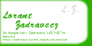 lorant zadravecz business card